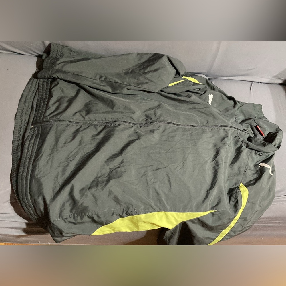 Vintage puma Gray and Yellow Athletic Jacket